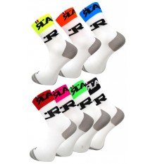 RAFA'L Attack high white cycling socks