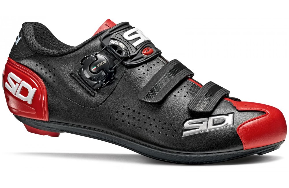 red sidi cycling shoes