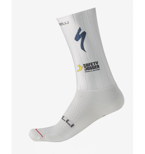 SOUDAL QUICK-STEP FAST FEET 3 white cycling socks 2025