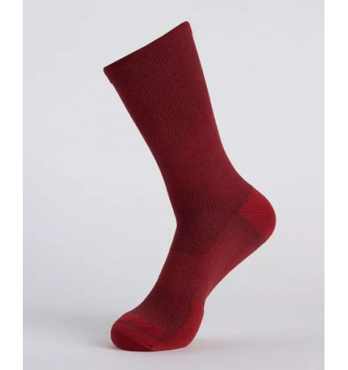 SPECIALIZED Soft Air Tall summer cycling socks - Garnet red